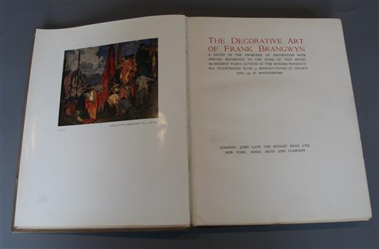 Furst, Herbert, Ernest, Augustus - The Decorative Art of Frank Brangwyn, 4to, cloth, with 33 colour plates,